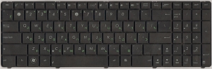 Клавиатура для ноутбука ASUS A53T/A53U/K53B/K53T/K53U/K53Z/K73B/K73T/X53B/X53S/X53T/X53U/X73B/X73T, аналог, новая, черная, RUS