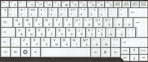 Клавиатура для Fujitsu-Siemens Amilo Pa3515/Pa3553, аналог, без рамки, новая, белая, RUS