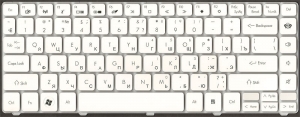 Клавиатура NSK-AM30R для ноутбука Gateway NV49C/Packard Bell Easynote NM85/NM87, 9Z.N1P82.30R, аналог, новая, белая, RUS