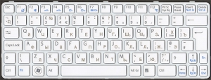 Клавиатура для ноутбука Sony Vaio SVE111, SVT111M1R и др. аналог, новая, белая, RUS