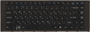 Клавиатура для ноутбука Sony VAIO VPC-EA, аналог, с рамкой, новая, черная, RUS