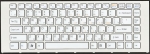 Клавиатура для ноутбука Sony VAIO VPC-EA, аналог, с рамкой, новая, белая, RUS
