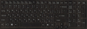 Клавиатура для ноутбука Sony VAIO VPC-F219FC, аналог, без рамки, новая, черная, RUS