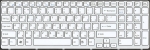 Клавиатура для ноутбука Sony Vaio SVE15, с рамкой, аналог, новая, белая, RUS