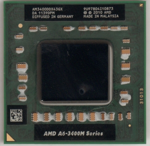 Процессор для ноутбука AMD A6-3400M 1400MHz Socket FS1 Оригинальный, БУ