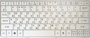 Клавиатура для ноутбука Acer Aspire One 721, 722, 751, 751H, 752, 753, 1410, 1551, 1810, 1810T, 1830TZ, Travelmate 8172T, новая, белая, RUS